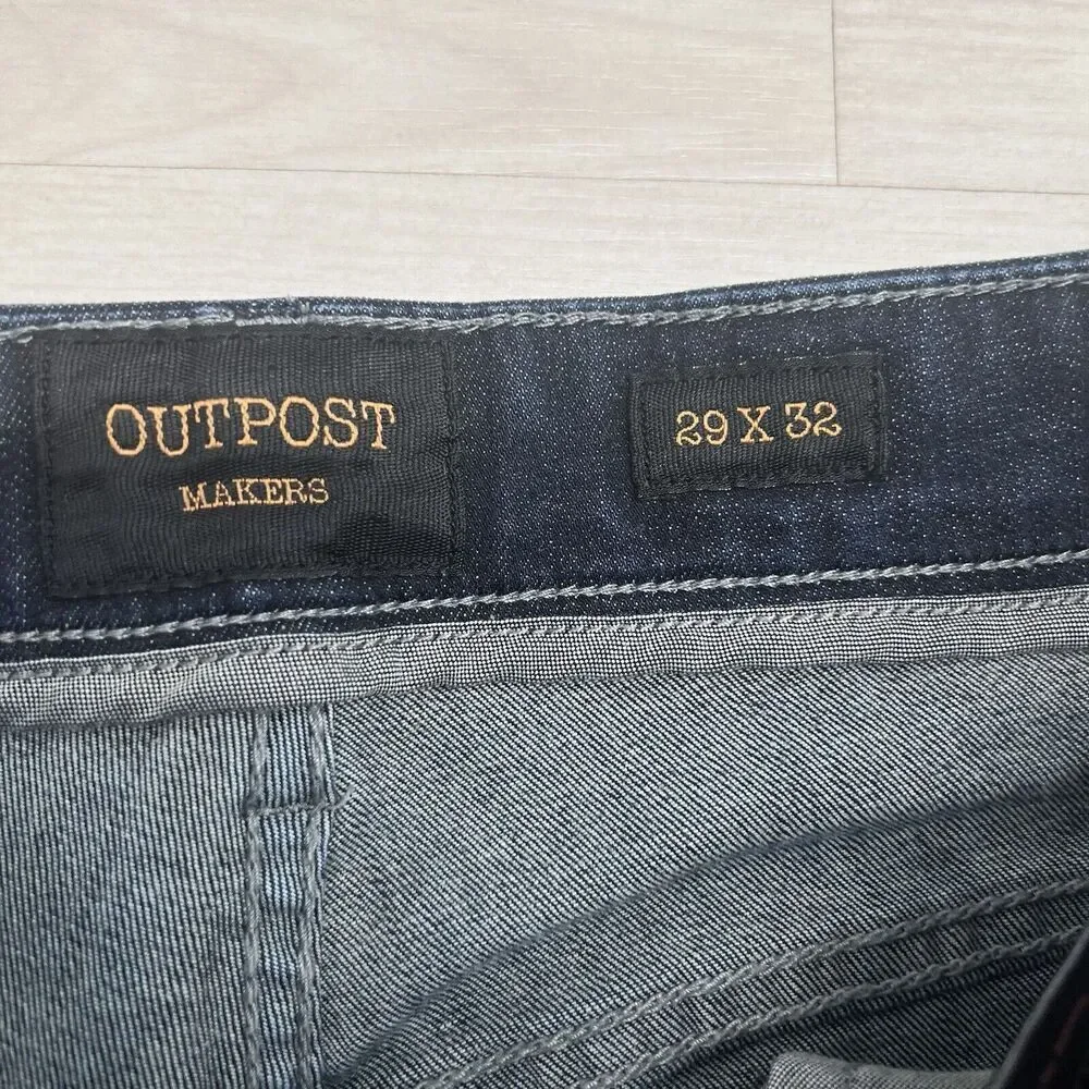 Outpost Makers Slim Straight Jeans Men's Size 29X32 Blue Superior Stretch